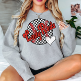 Lady Reds Checker Baseball Heart Digital Download