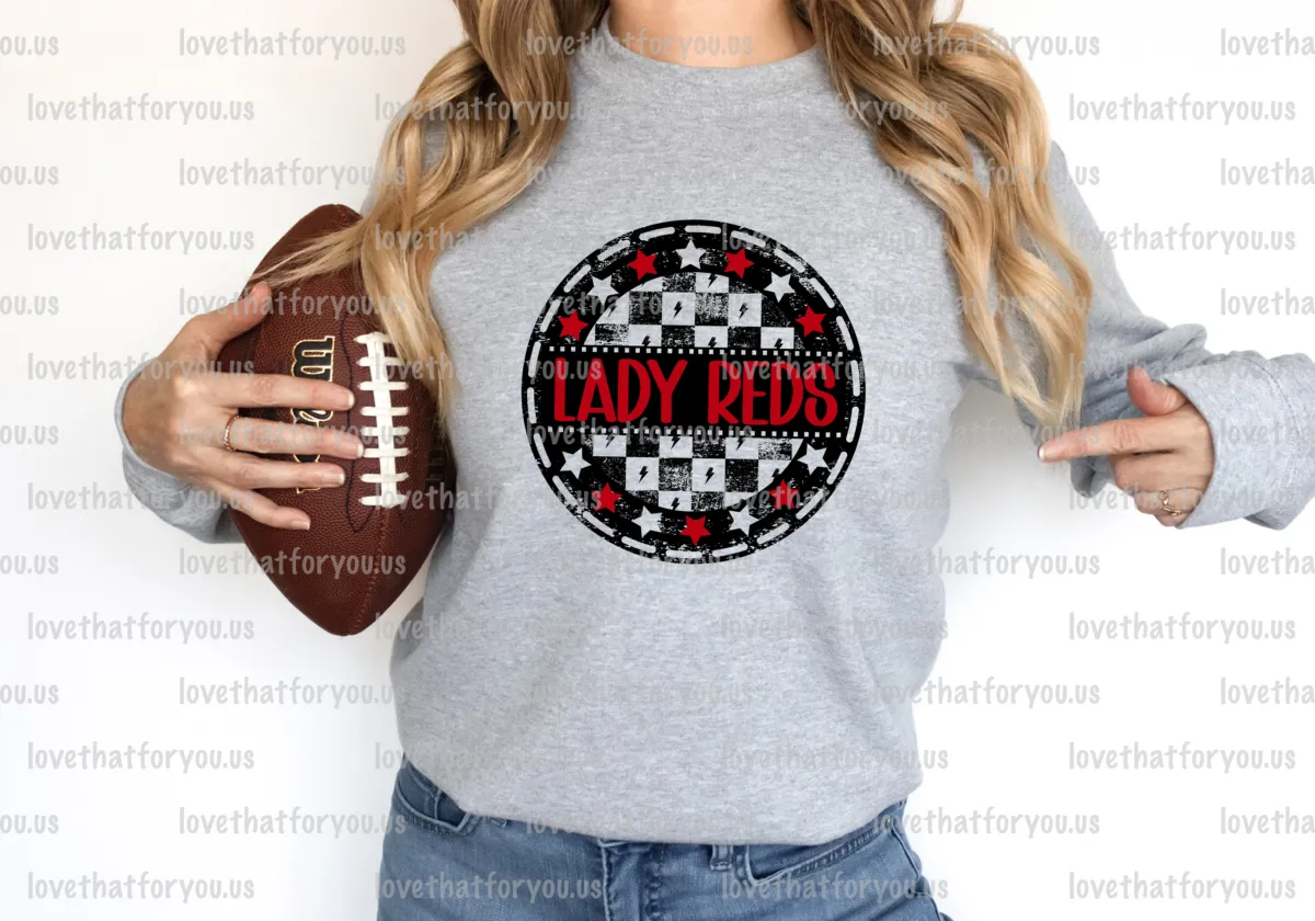Lady Reds Checker Star Circle Digital Download