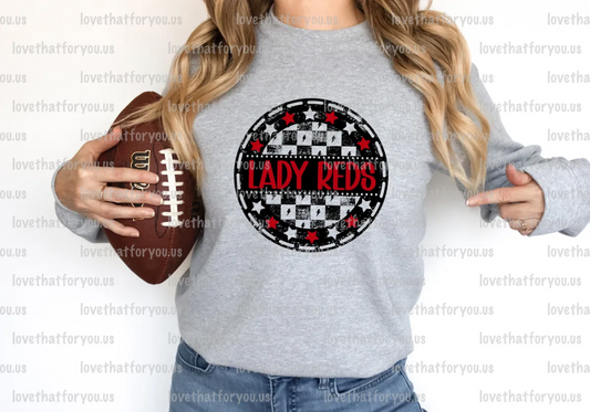Lady Reds Checker Star Circle Digital Download