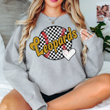 Leopards Checker Baseball Heart Digital Download