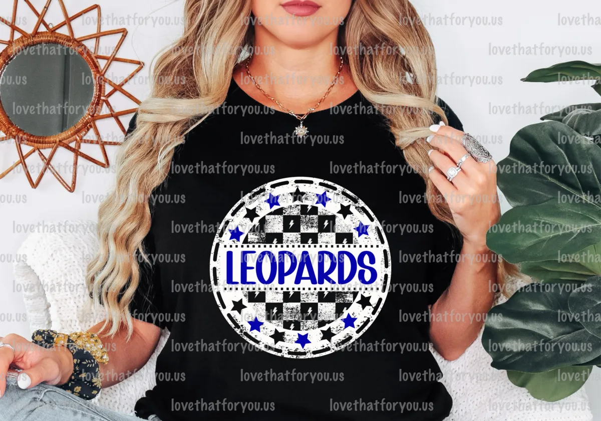 Leopards Checker Star Circle Digital Download
