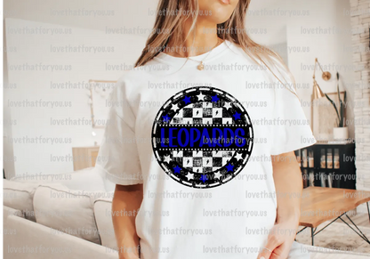 Leopards Checker Star Circle Digital Download