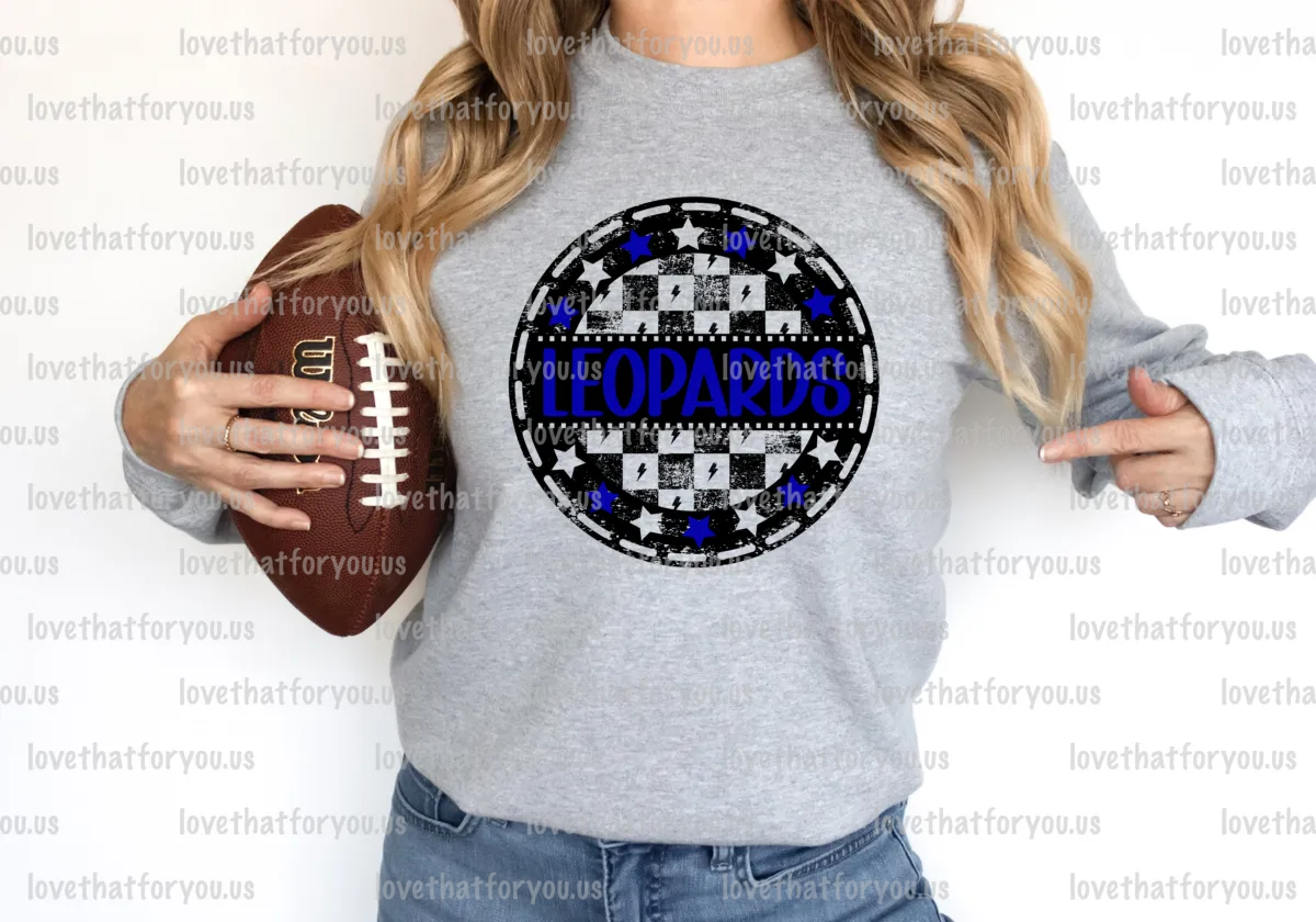 Leopards Checker Star Circle Digital Download