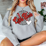 Little Reds Checker Baseball Heart Digital Download