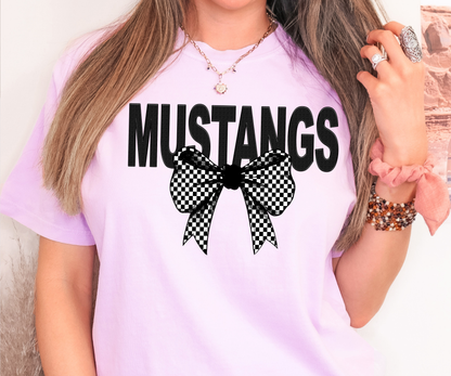 Mustangs Coquette Checker Bow Digital Download