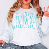 Hawks Outline Arch Digital Download