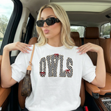 Owls Black Checker Leopard Coquette Teams Digital Download