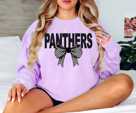 Panthers Coquette Checker Bow Digital Download