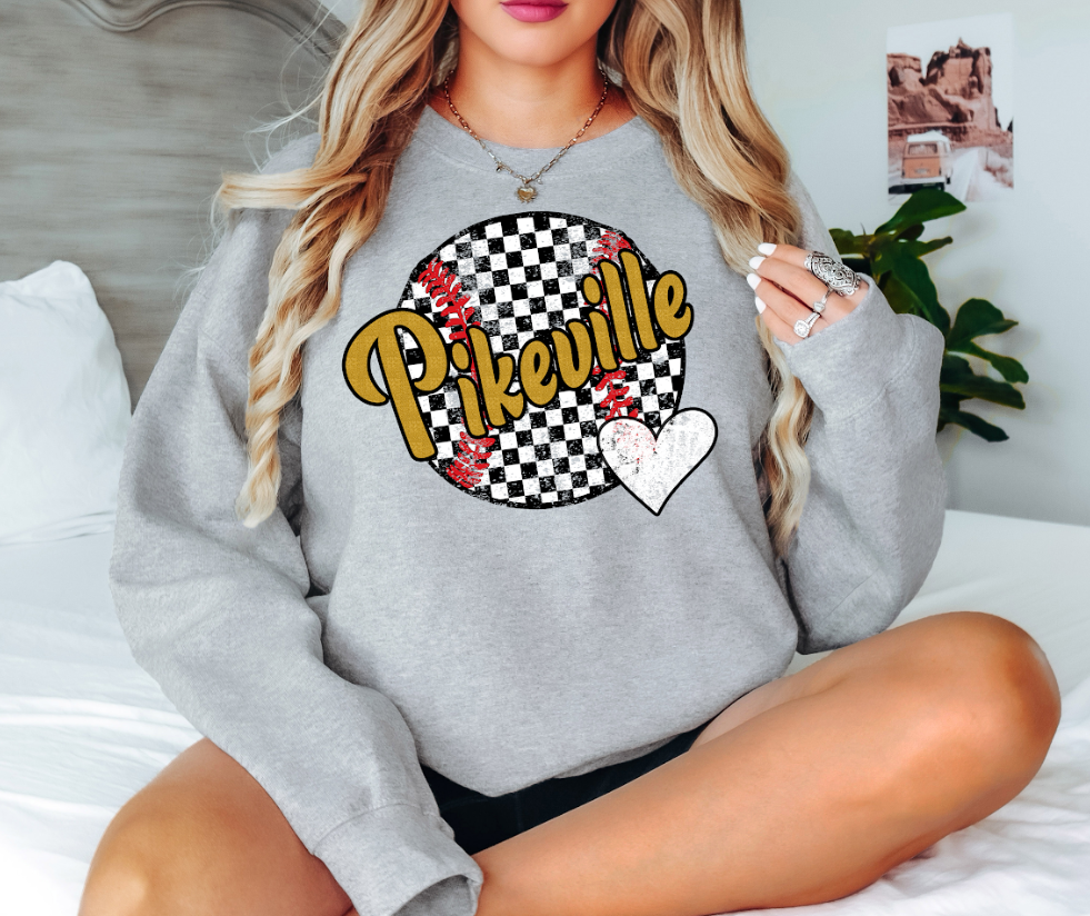 Pikeville Checker Baseball Heart Digital Download