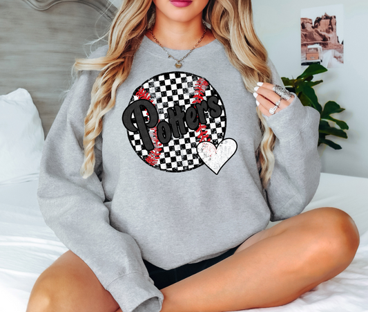 Potters Checker Baseball Heart Digital Download
