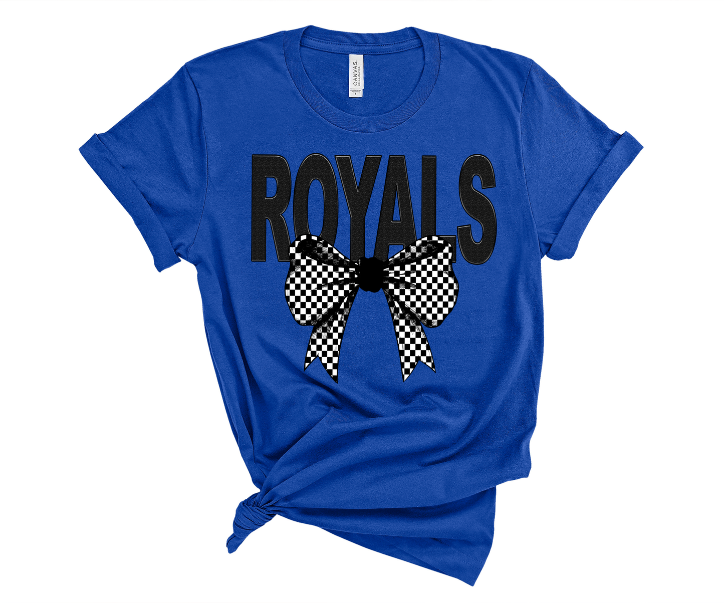 Royals Coquette Checker Bow Digital Download