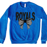 Royals Coquette Checker Bow Digital Download