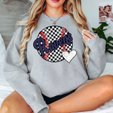 Ravens Checker Baseball Heart Digital Download