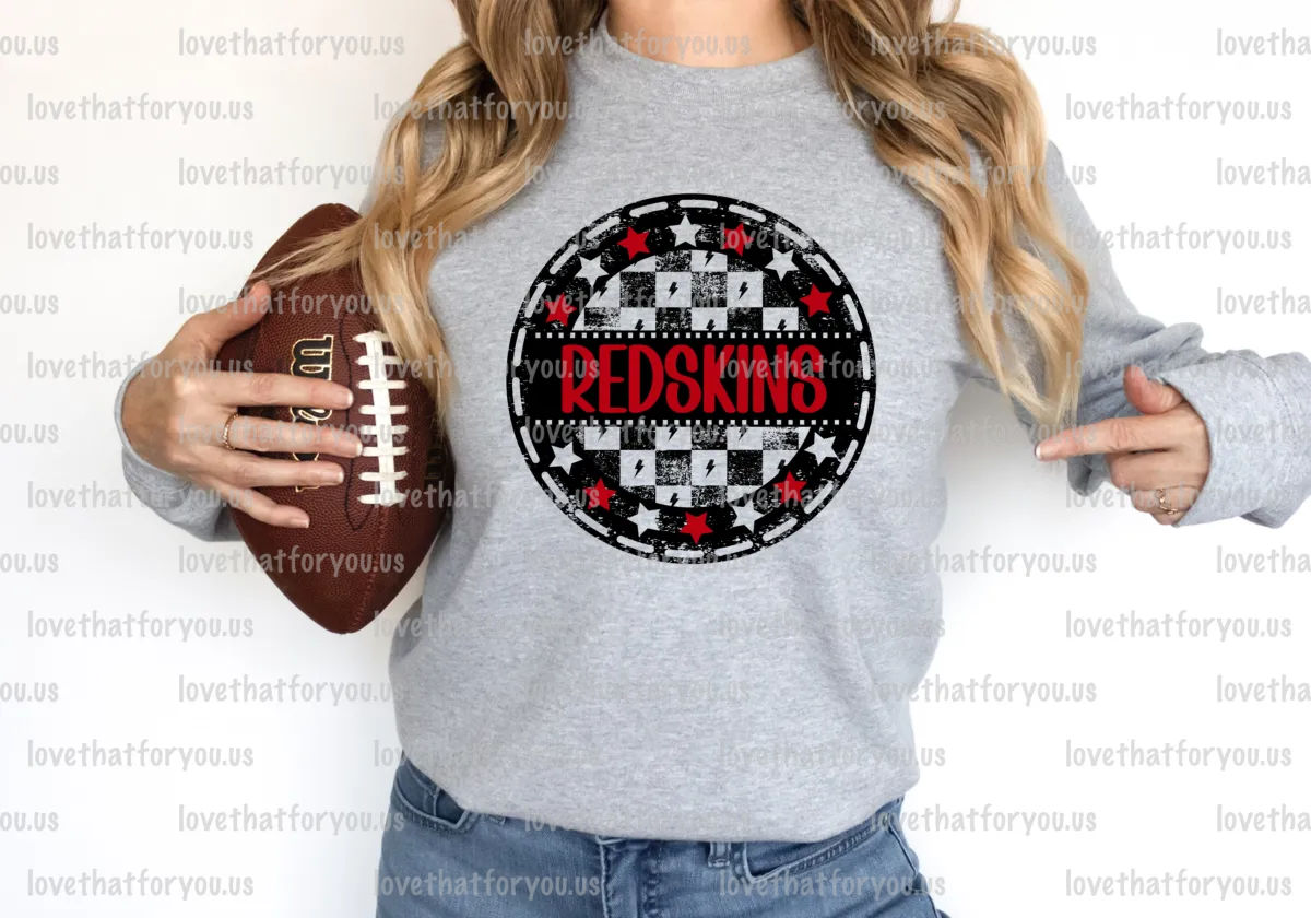 Redskins Checker Star Circle Digital Download