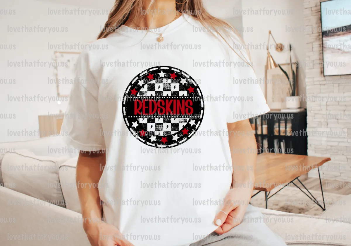 Redskins Checker Star Circle Digital Download