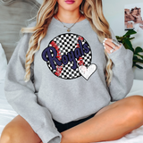 Royals Checker Baseball Heart Digital Download