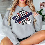 Sabercubs Checker Baseball Heart Digital Download