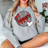 Toppers Checker Baseball Heart Digital Download