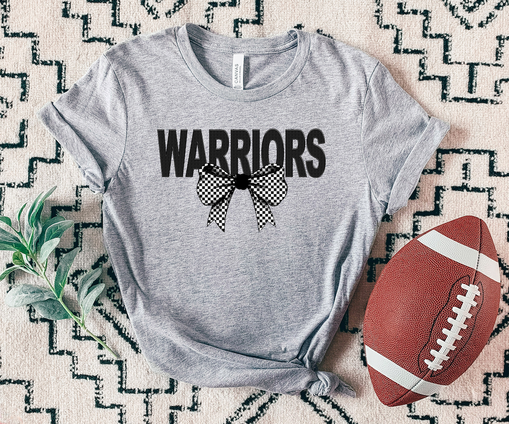 Warriors Coquette Checker Bow Digital Download