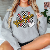 Yellow Jackets Checker Baseball Heart Digital Download