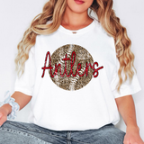 Antlers Red & Black Leopard Baseball Grunge Digital Download