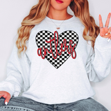 Antlers Retro Checker Heart Digital Download