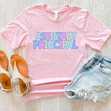 Assistant Principal Bookworm Back to School Pastel Colors Digital Download