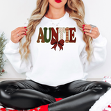 Auntie Christmas Bow Doodle Digital Download