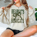 Bearcats Repeat Camo Green Bow Digital Download
