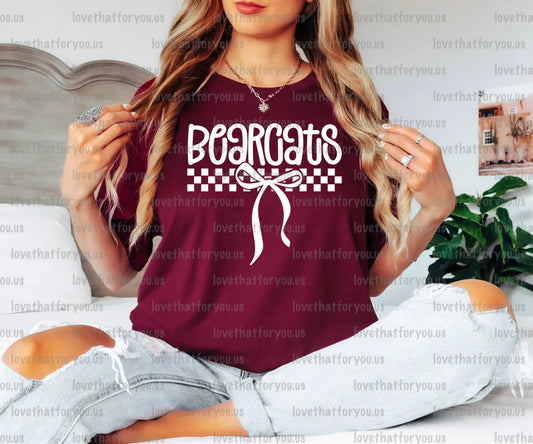 Bearcats Simple Bow PNG Digital Download