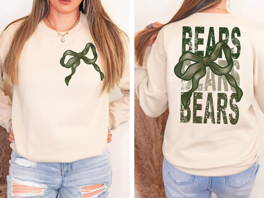 Bears Repeat Camo Green Bow Digital Download