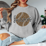 Beavers Leopard Baseball Black & White Digital Download