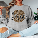 Bison Leopard Baseball Black & White Digital Download