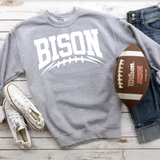 Bison White Football Arched Digital Download