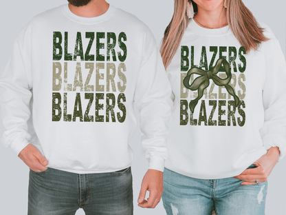 Blazers Repeat Camo Green Bow Digital Download