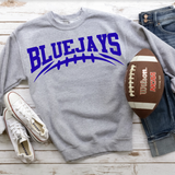 Bluejays Royal Blue Football Arched Digital Download