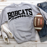 Bobcats Black Football Arched Digital Download