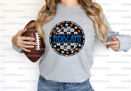 Bobcats Checker Star Circle Digital Download