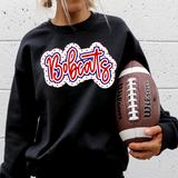 Bobcats Outline Polka Dot Digital Download