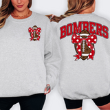 Bombers Red Football Arched Team Bow Digital Download