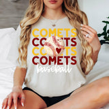 Baseball Comets Bookworm Repeat Digital Download