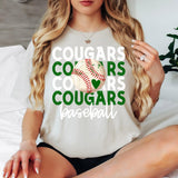 Baseball Cougars Bookworm Repeat Digital Download