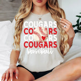 Baseball Cougars Bookworm Repeat Digital Download