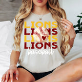Baseball Lions Bookworm Repeat Digital Download