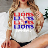 Baseball Lions Bookworm Repeat Digital Download