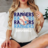 Baseball Rangers Bookworm Repeat Digital Download