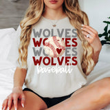 Baseball Wolves Bookworm Repeat Digital Download