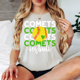 Softball Comets Bookworm Repeat Digital Download