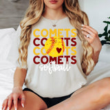 Softball Comets Bookworm Repeat Digital Download