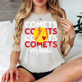 Softball Comets Bookworm Repeat Digital Download